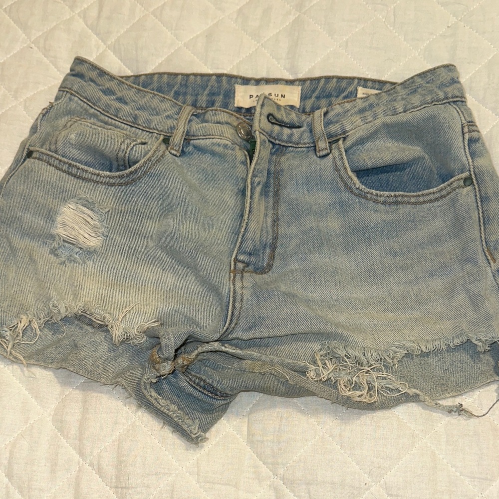 PacSun Light Blue Distressed Jean Shorts